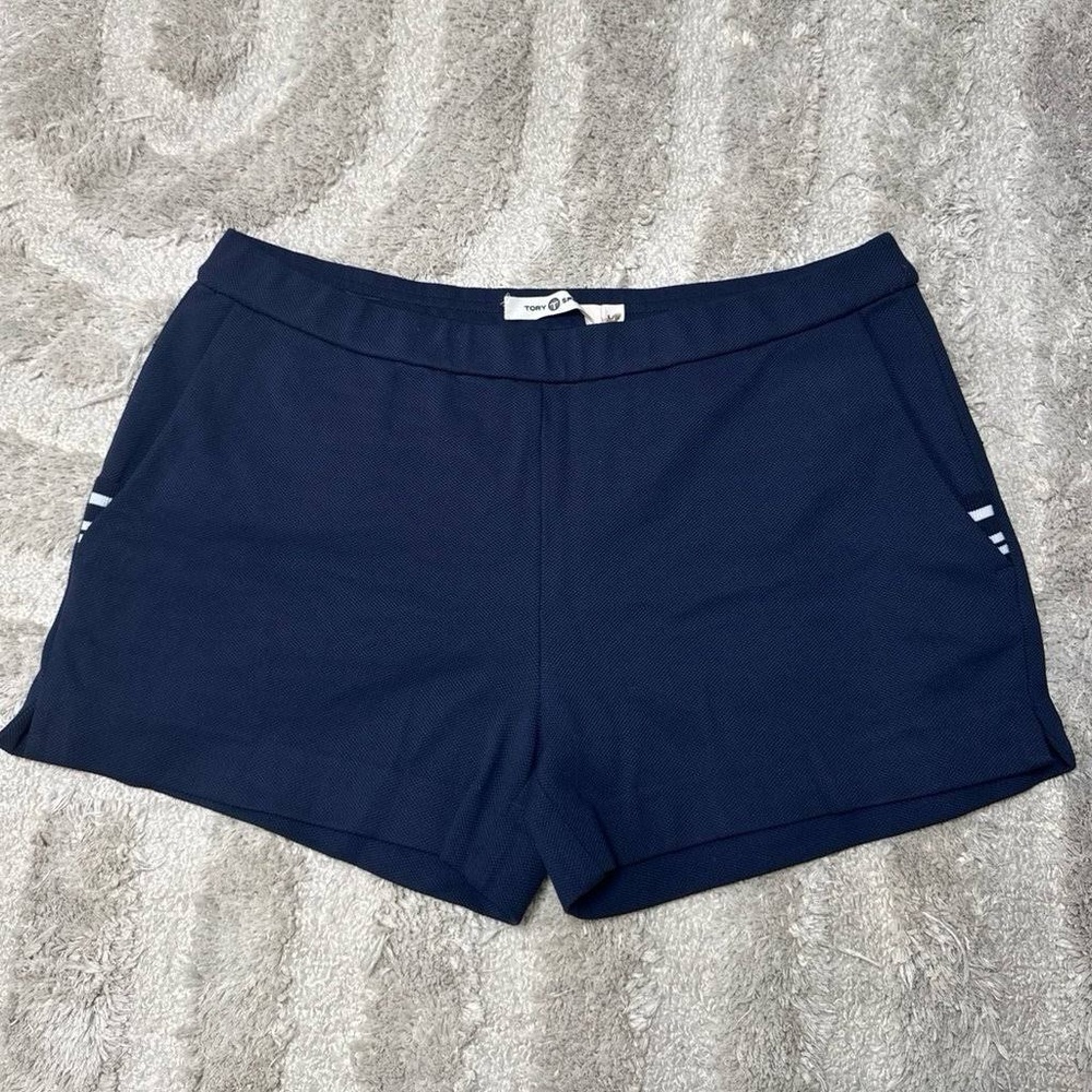 Tory Sport Navy Blue Athletic Shorts